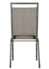 Charcoal Grey Fabric on Silver Vein Frame Square Back Banquet Chair by Chivari