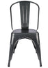 Charcoal Grey Hi Gloss Steelix Tolix Style Metal Restaurant Chair - Ships Fully Assembled CTMCH-AX-T