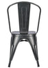 Charcoal Grey Hi Gloss Steelix Tolix Style Metal Restaurant Chair - Ships Fully Assembled CTMCH-AX-T