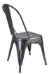 Charcoal Grey Hi Gloss Steelix Tolix Style Metal Restaurant Chair - Ships Fully Assembled CTMCH-AX-T