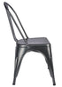 Charcoal Grey Hi Gloss Steelix Tolix Style Metal Restaurant Chair - Ships Fully Assembled CTMCH-AX-T