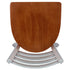 Chivari Ladder Back Restaurant Chair with Silver Frame and Cherry Wood Seat CLMSWCW-ZF-KT