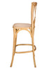 Chestnut Wood Cross Back Barstool BXWC-ZG-T