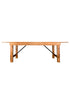 Chestnut 8 Foot (96″ x 40″) Rectangle Farmhouse Table TFARMRT9640-CHESTNUT-S-LEG-AX-T