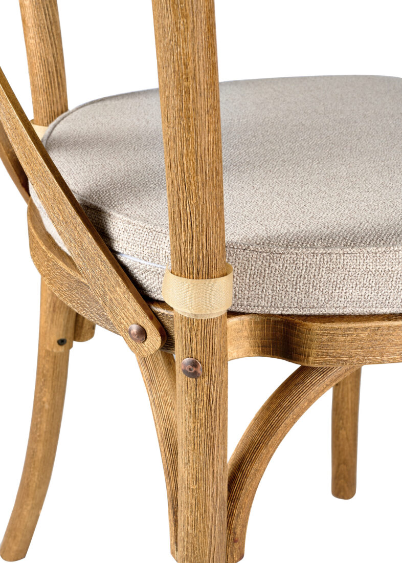 Chestnut ToughWood Cross Back Chair with Cushion CXWC-AX-T