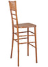 Chestnut with Brushed Wood Look Resin Steel Skeleton™ Chiavari Barstool