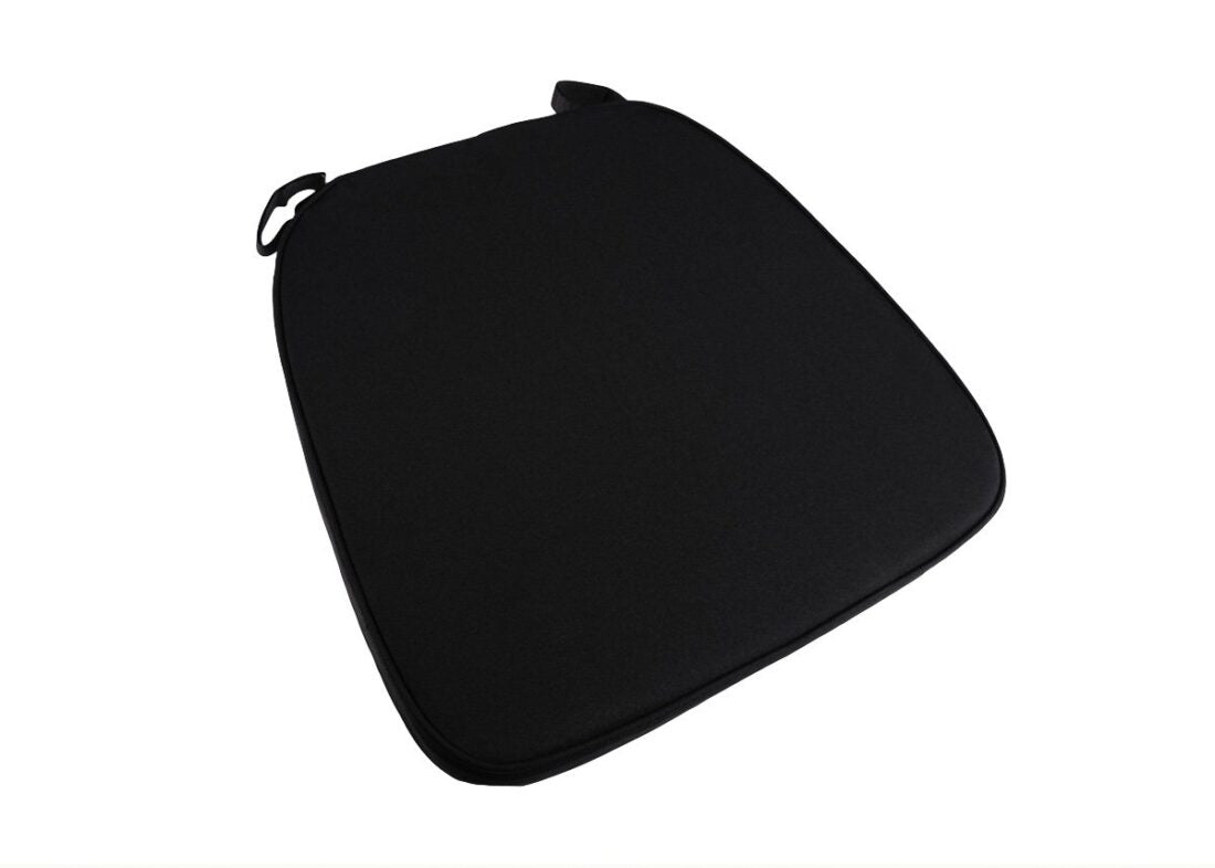 2" Black "High Density" Velcro Strap Chiavari Chair Cushion