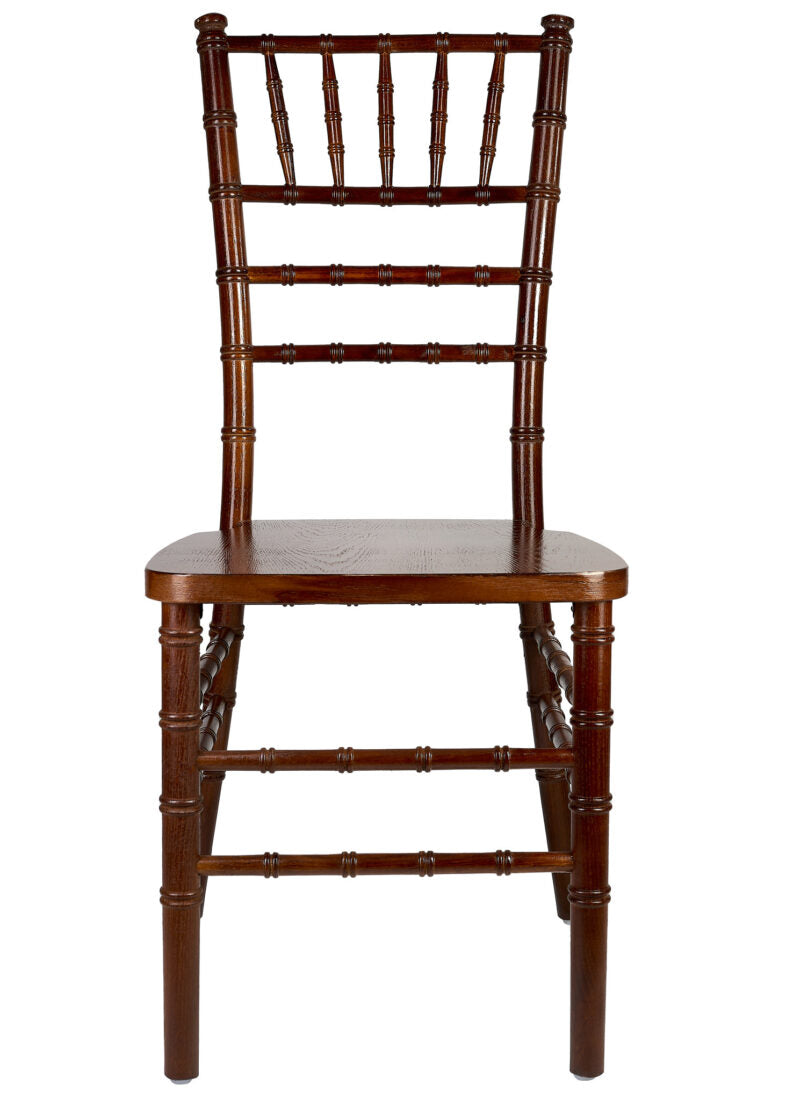 Fruitwood (Medium Brown) ToughWood Chiavari Chair by Chivari Front CCWFM-ZG-T