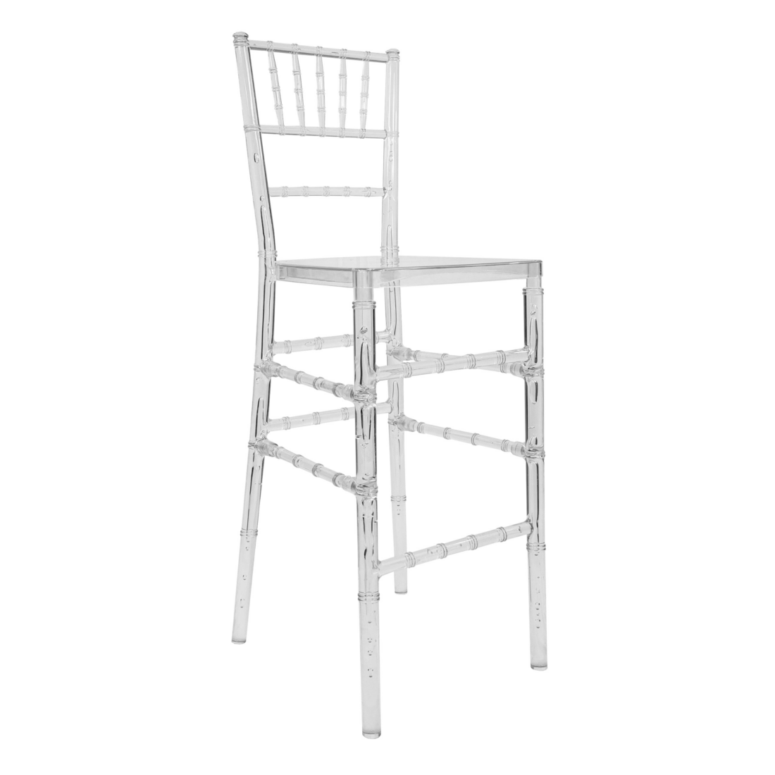 Clear Resin ProClear Unassembled Chiavari Barstool BCRC-U-ZG-T-4 45