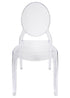 Clear Resin Sophia Ghost Chair Front CGRS-ZG-T