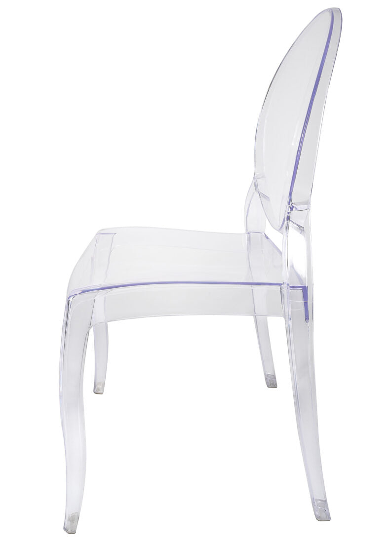 Clear Resin Sophia Ghost Chair left2 CGRS-ZG-T