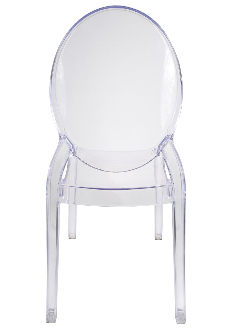 Clear Resin Sophia Ghost Chair Back CGRS-ZG-T