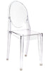 Clear Resin Oval Back Victoria Ghost Chair CGRVC-ZG-T