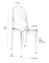 Clear Resin Oval Back Victoria Ghost Chair