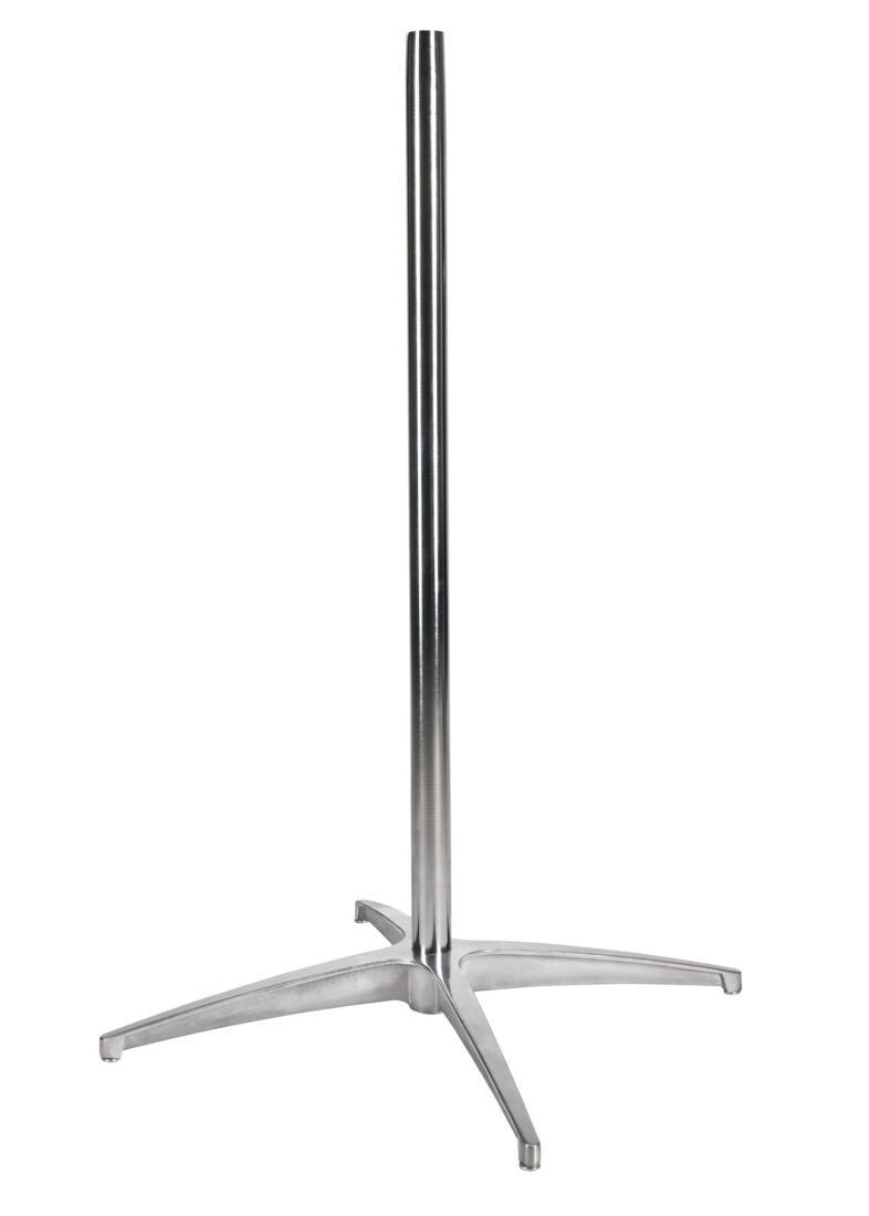 32″ Round Stainless Steel Bar Height Cocktail Table