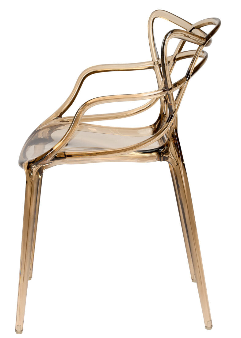 Copper Clear Resin Orbit Chair