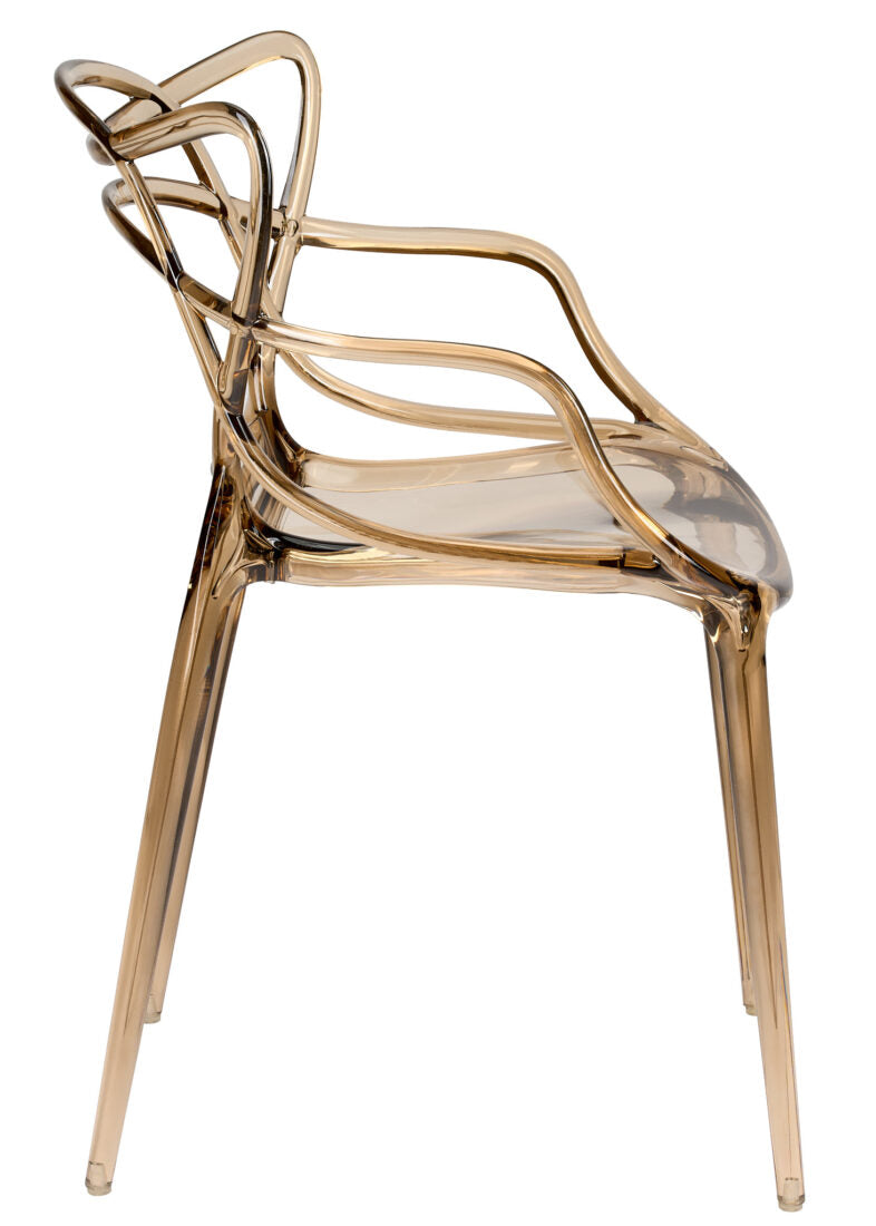 Copper Clear Resin Orbit Chair