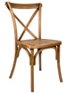 Chestnut Toughresin CrossBack Chair by Chivari CXRC-AX-T Front 45