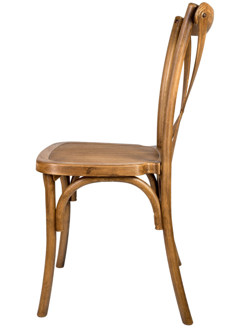 Chestnut Toughresin CrossBack Chair by Chivari CXRC-AX-T