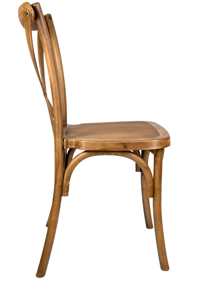 Chestnut Toughresin CrossBack Chair by Chivari CXRC-AX-T