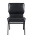 Black Vinyl on Black Frame 20.5" Cut Away Back Church Chair