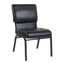 Black Vinyl on Black Frame 20.5" Cut Away Back Church Chair