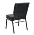 Black Vinyl on Black Frame 20.5" Cut Away Back Church Chair