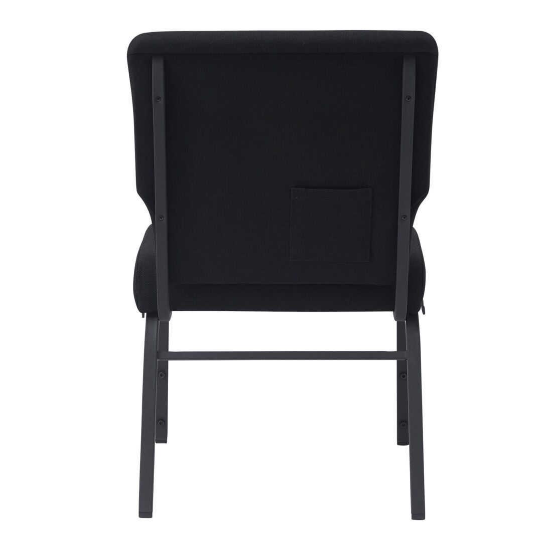 Black Fabric, Black Steel Frame, 20.5″ Wide Church Chair by Chivari CH20FBB-ZF-T