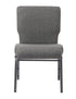 Gray Fabric, Silver Vein Steel Frame, 20.5″ Wide Church Chair by Chivari CH20FGRSV-ZF-T