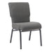 Gray Fabric, Silver Vein Steel Frame, 20.5″ Wide Church Chair by Chivari CH20FGRSV-ZF-T