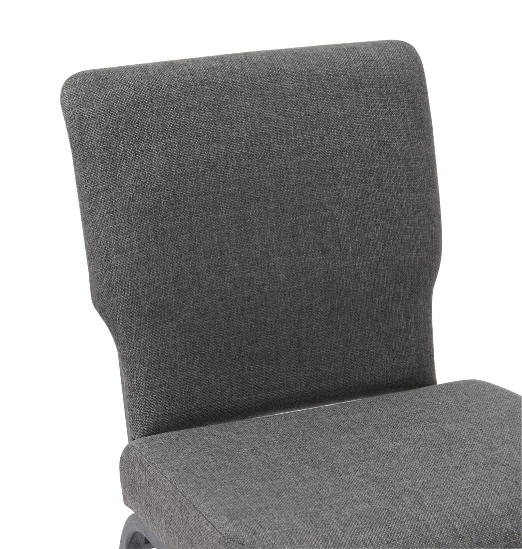 Gray Fabric, Silver Vein Steel Frame, 20.5″ Wide Church Chair by Chivari CH20FGRSV-ZF-T