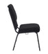 Black Fabric, Black Steel Frame, 18.5″ Wide Church Chair by Chivari, Cut Away Back CH18BB-ZF-T