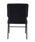 Black Fabric, Black Steel Frame, 18.5″ Wide Church Chair by Chivari, Cut Away Back CH18BB-ZF-T