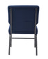 Indigo Fabric, Silver Vein Steel Frame, 20.5" Wide Church Chair by Chivari CH20IMSV-ZF-T