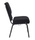 Black Fabric, Black Steel Frame, 20.5" Wide Cut Away and Back Church Chair CH20BB-ZF-T