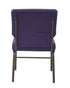 Purple Fabric, Gold Vein Steel Frame, 20.5″ Wide Church Chair by Chivari CH20PUGV-ZF-T