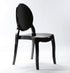 Black Resin Sophia Ghost Chair Armless CGSRB-ZG-T