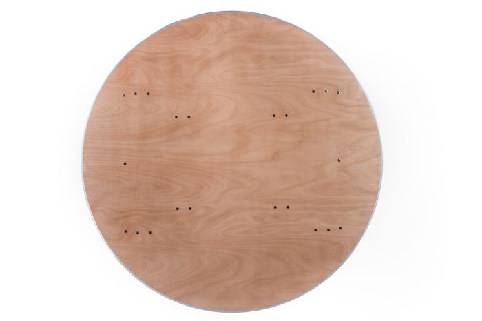 60" Round "Heavy Duty" Plywood Banquet Table with Metal Edge