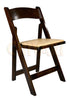 Fruitwood ToughWood Folding Chair with Tan Padded Seat by Chivari FWF-TAN-AX-T 01