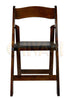 Fruitwood ToughWood Folding Chair with Black Padded Seat CFWF-BLK-AX-T