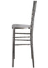 Metallic Silver Onyx Resin Steel Skeleton™ Chiavari Barstool