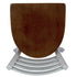Chivari Ladder Back Restaurant Chair with Dark Wood Silver Frame and Dark Wood Seat CLMSWDW-ZF-KT