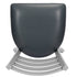 Chivari Ladder Back Restaurant Chair with Silver Frame and Dark Gray Vinyl Seat CLMSVDG-ZF-KT