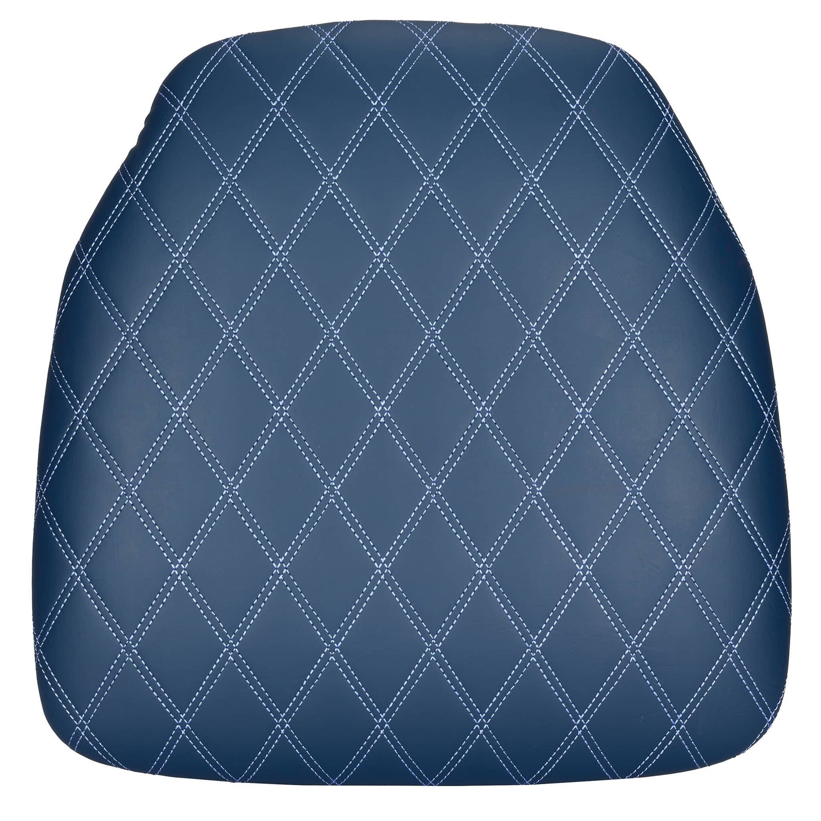Deep Blue Sea Vinyl Panel Back Chiavari Cushion with Bentley Stitching and SlipNot™ Technology