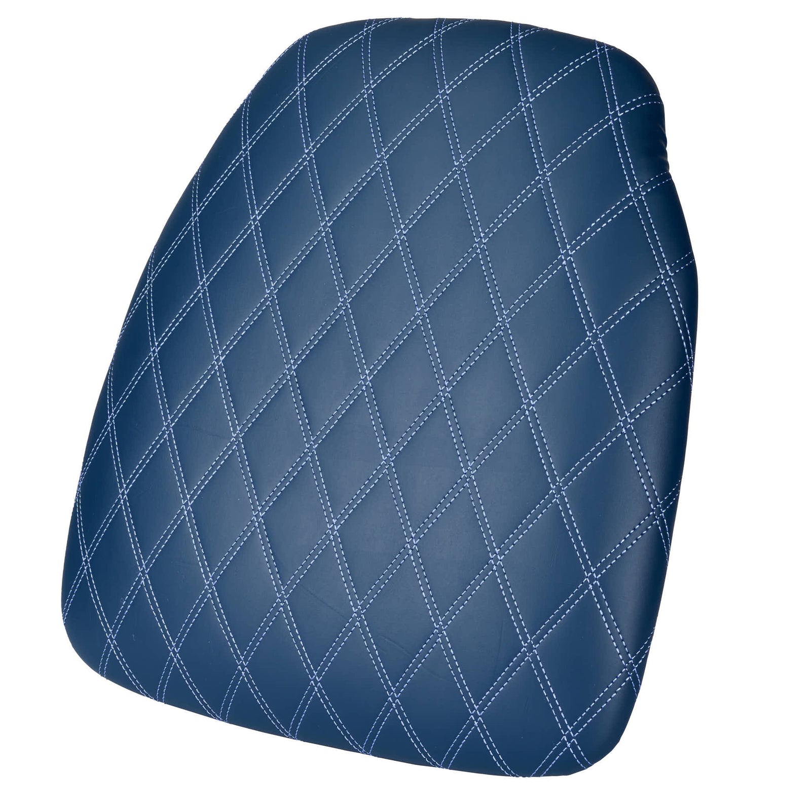 Deep Blue Sea Vinyl Panel Back Chiavari Cushion with Bentley Stitching and SlipNot™ Technology