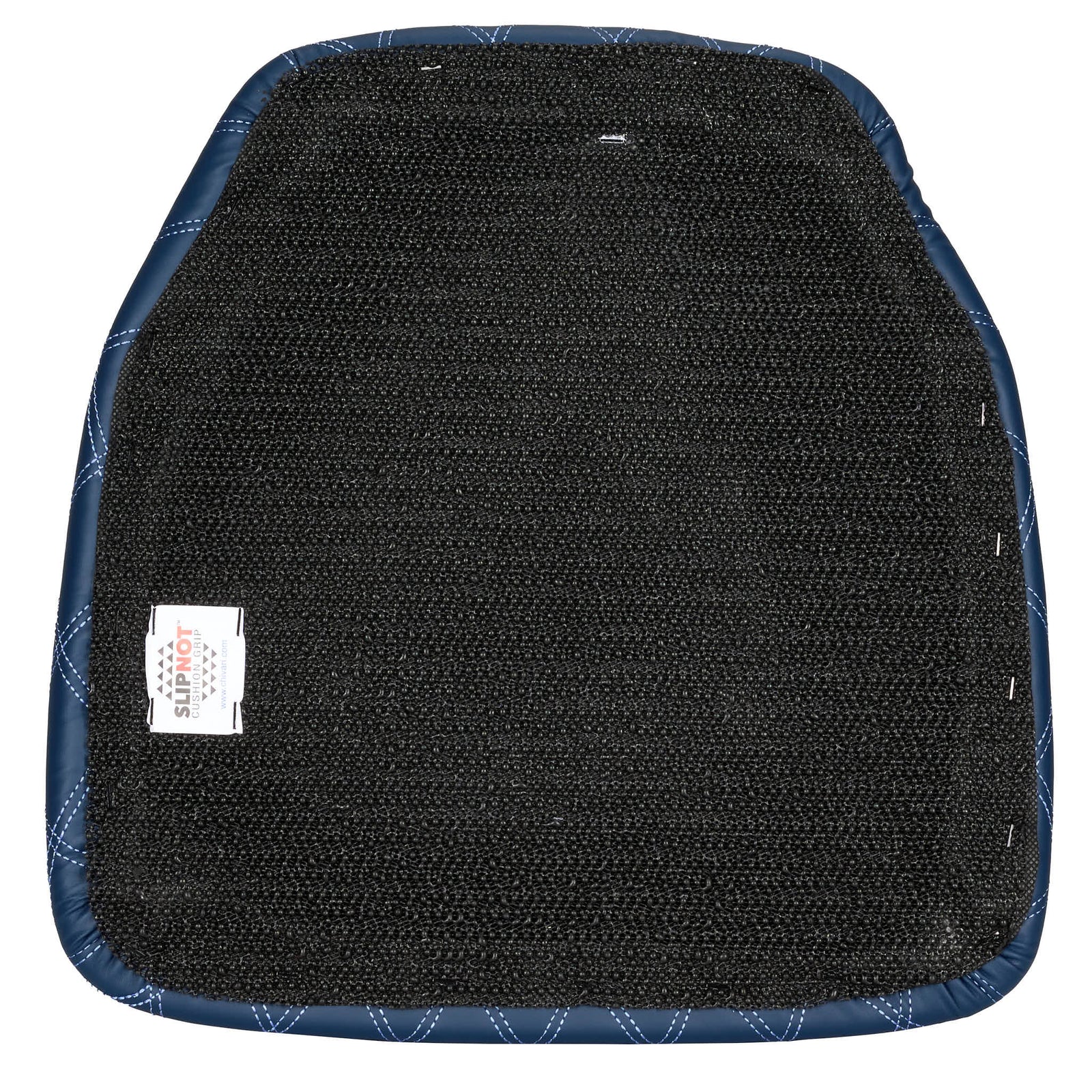 Deep Blue Sea Vinyl Panel Back Chiavari Cushion with Bentley Stitching and SlipNot™ Technology