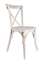 Ivory Distressed ToughWood Cross Back Chair 45 CXWID-562-ZG-T