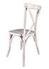 White Distressed ToughWood Cross Back Chair CXWWD-ZG-T