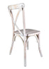 White Distressed ToughWood Cross Back Chair CXWWD-ZG-T