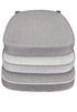 Gray with Ivory Piping 2.5" Thick Chair Cushion - World's Best Cushions